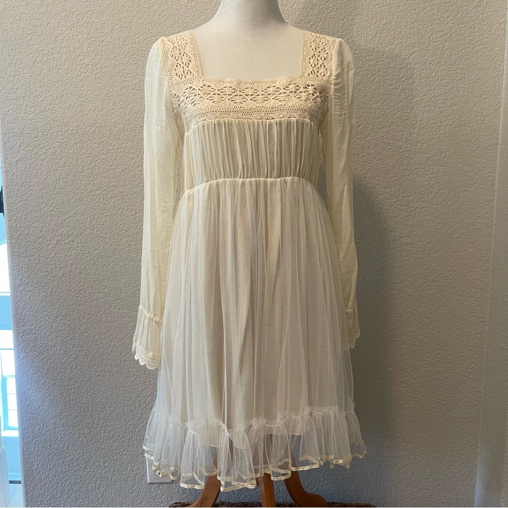 *Bundle Option* Free People Ivory Lace Long Sleeve Dress
